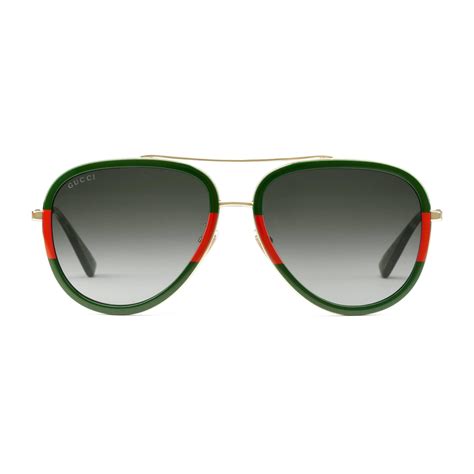 green gucci aviators